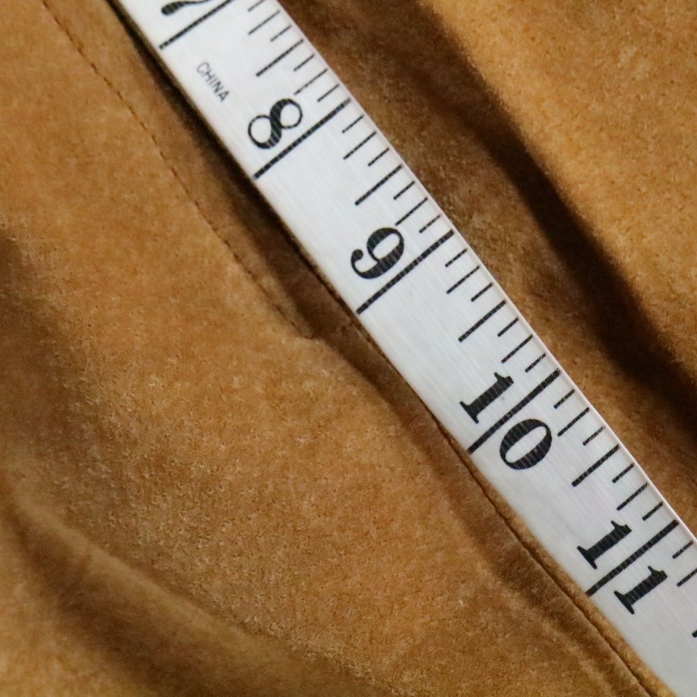 VTG CEDARS Genuine Palomino Leather Skirt Sz 14 - Picture 16 of 16
